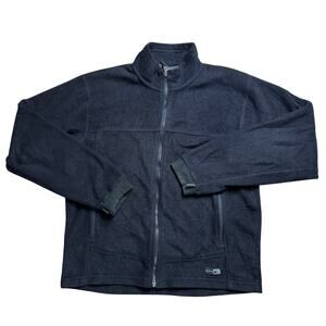 REI L LARGE MENS JACKET POLARTEC FULL ZIP WINTER HIKING OUTDOOR CAMPING BLACK